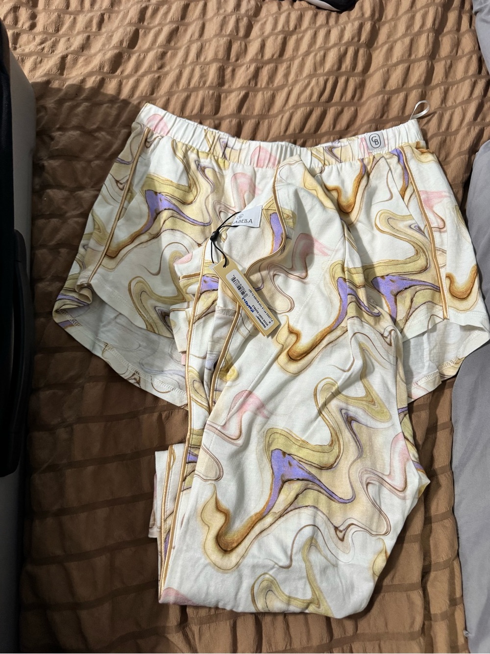 Women's Cream Swirl Print Pajama Set - Brand: Cosabella